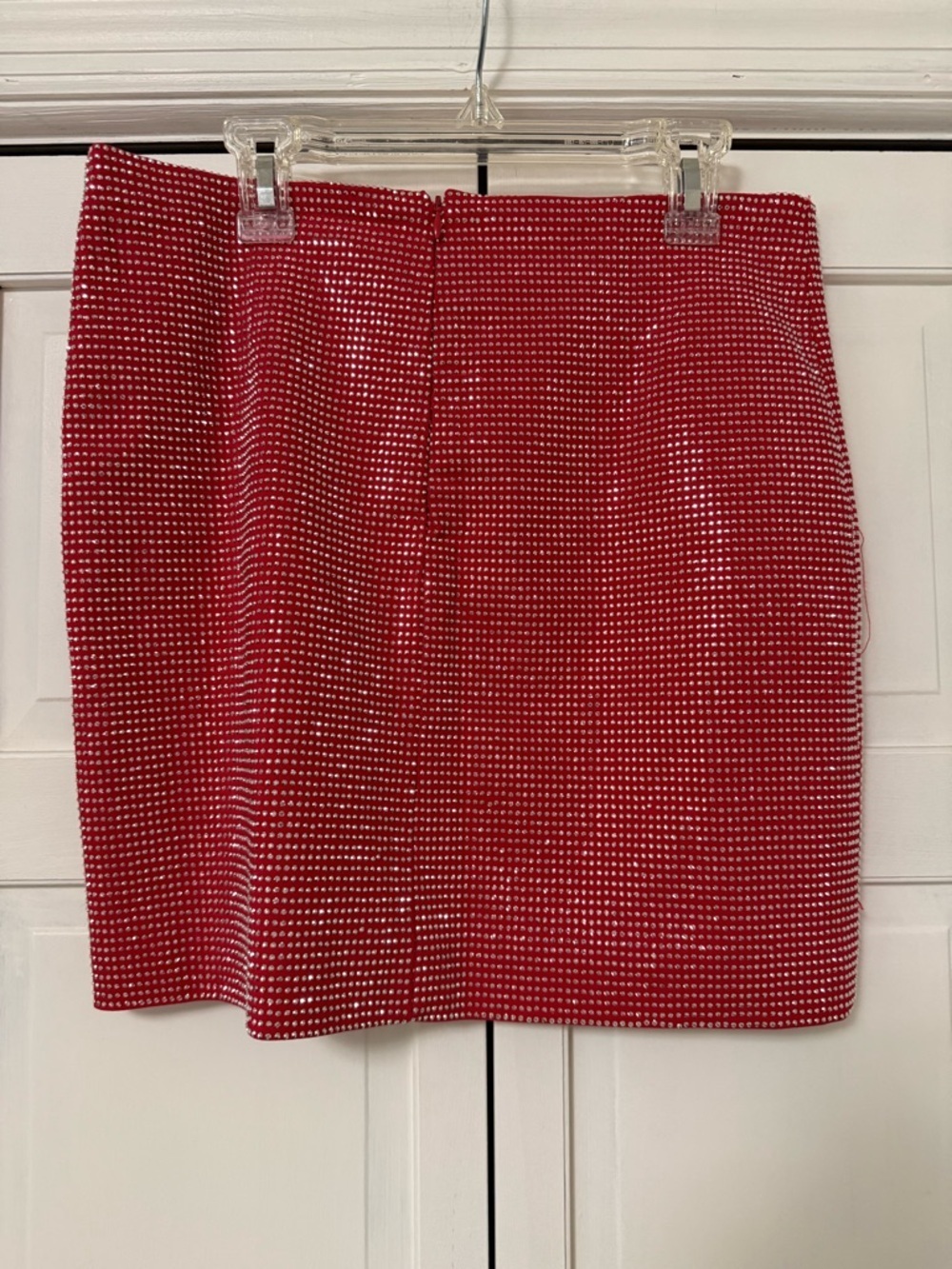 NWT Cloud Ten Red Rhinestone Studded Mini Skirt Nashville Country - Picture 3 of 8